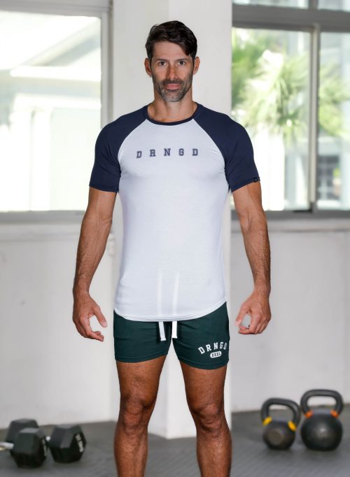 DRNGD College Raglan Tee - White & Navy