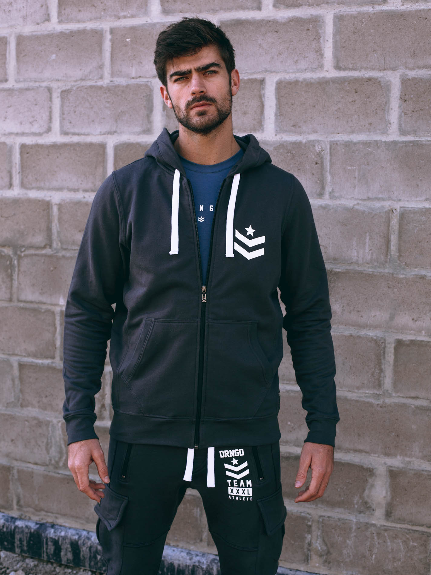 DRANGED Zip Up Hoodie - Titanium | DRANGED