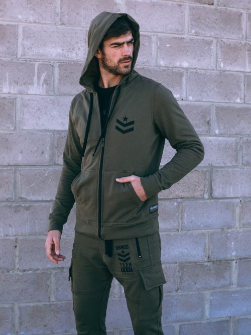 DRANGED Zip Up Hoodie - Fatigue